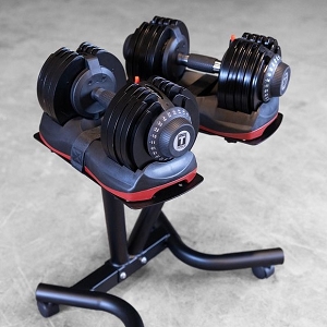 Adjustable Dumbbells + Stand